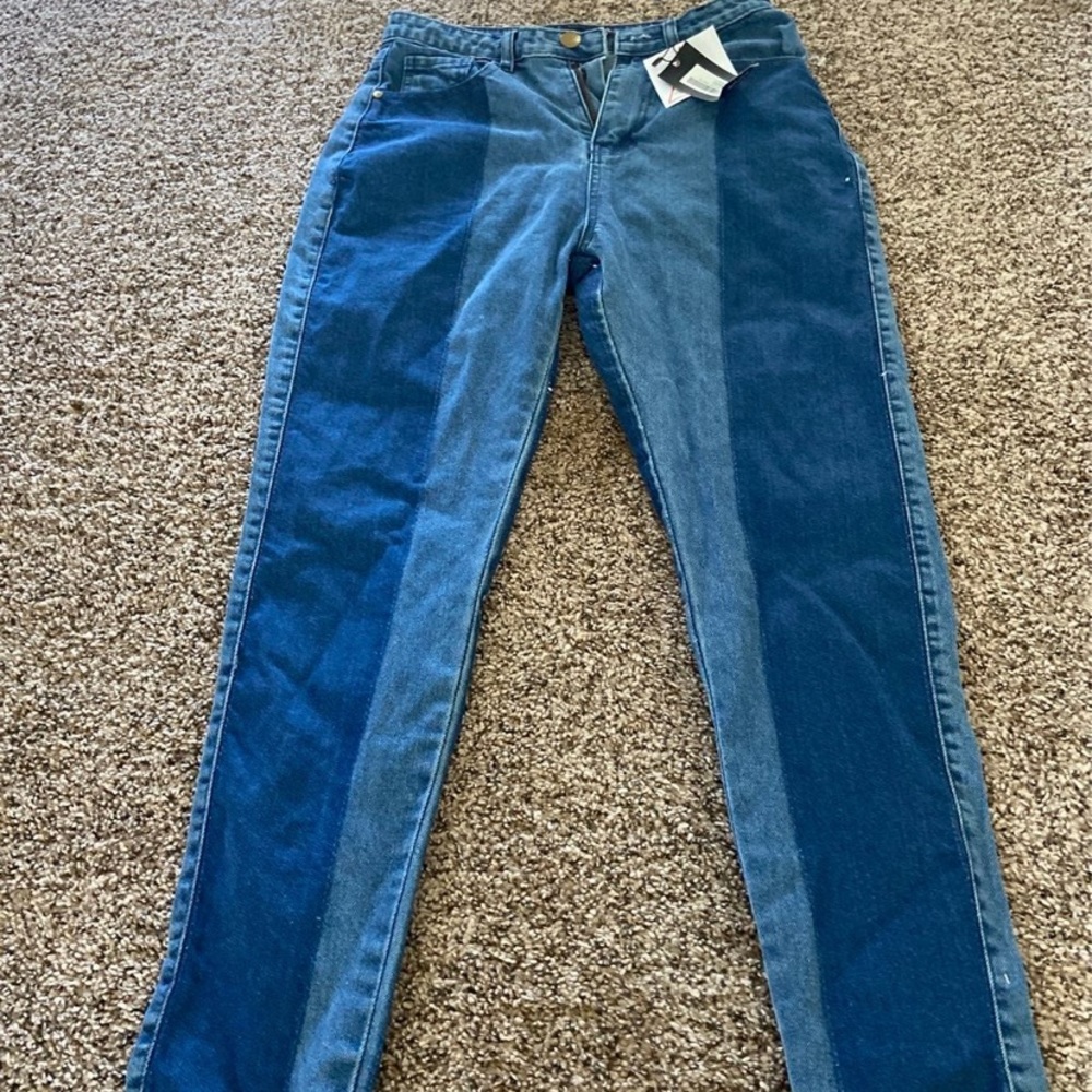 Nasty Gal NWT two toned mom jeans